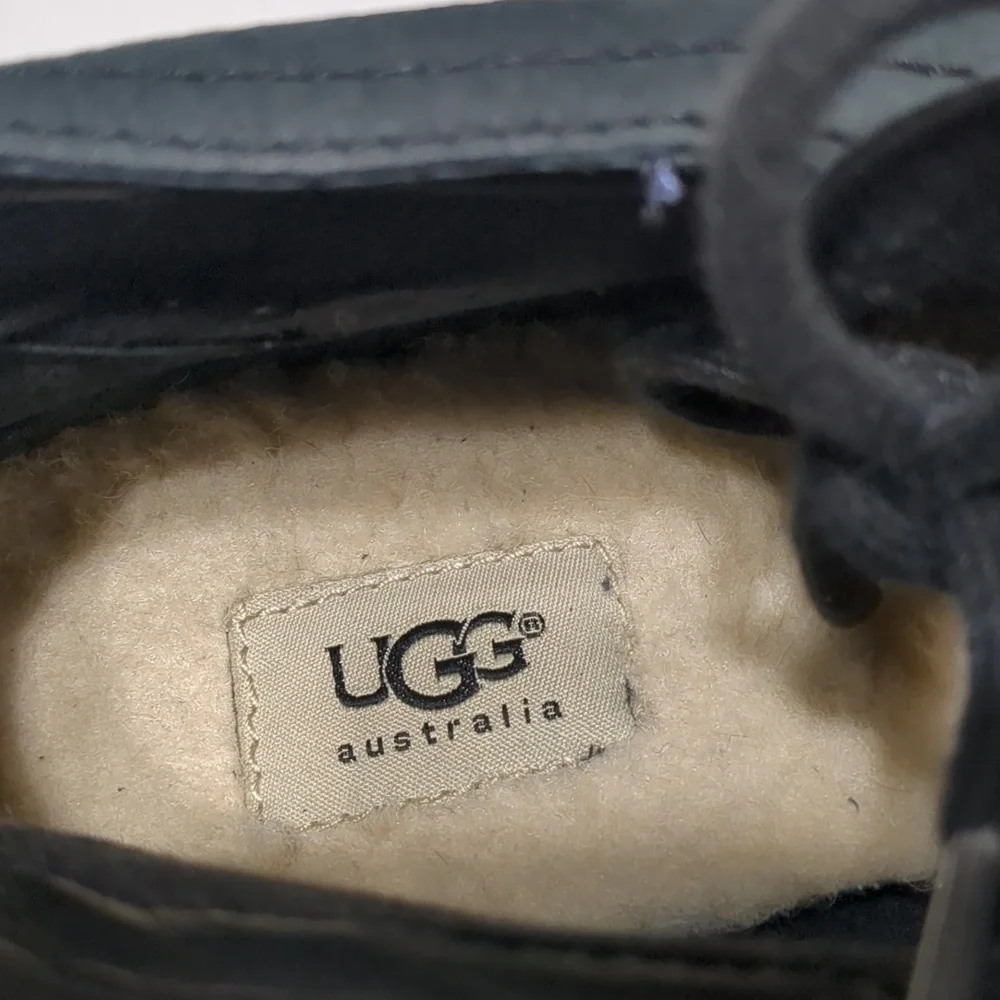UGG Australia Freamon Casual Black Suede Leather Chukka Shoes Size 11.5